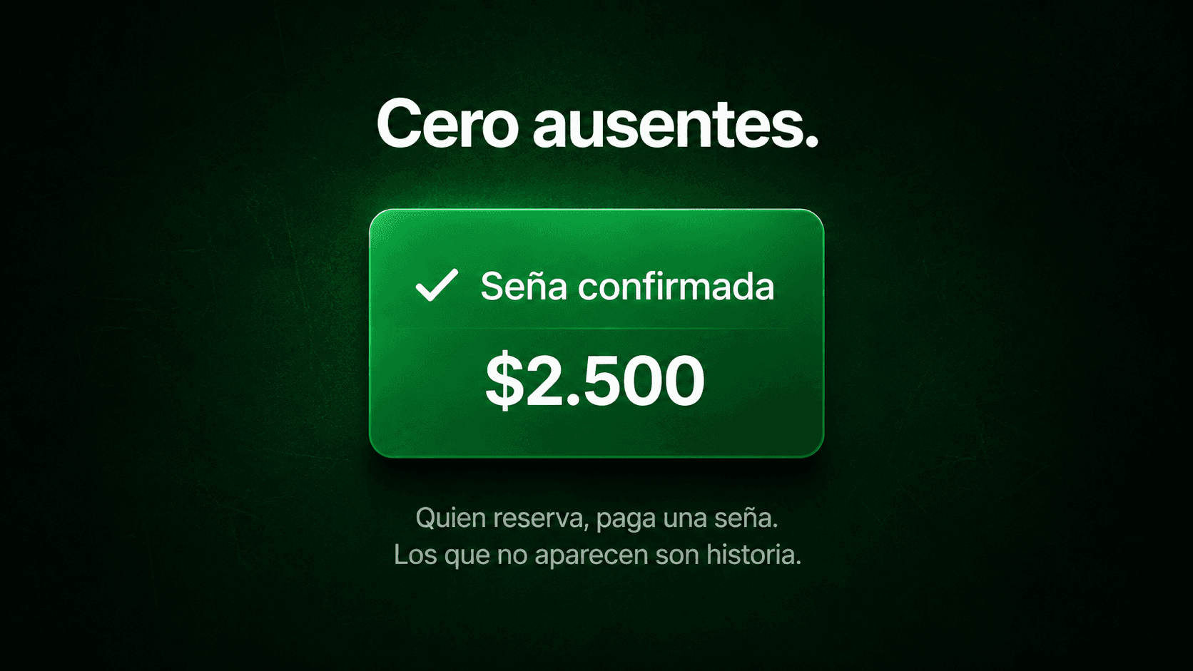 Cero ausentes con seña online